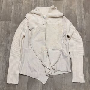 Knox Rose Faux Fur Suede Cardigan Sweater